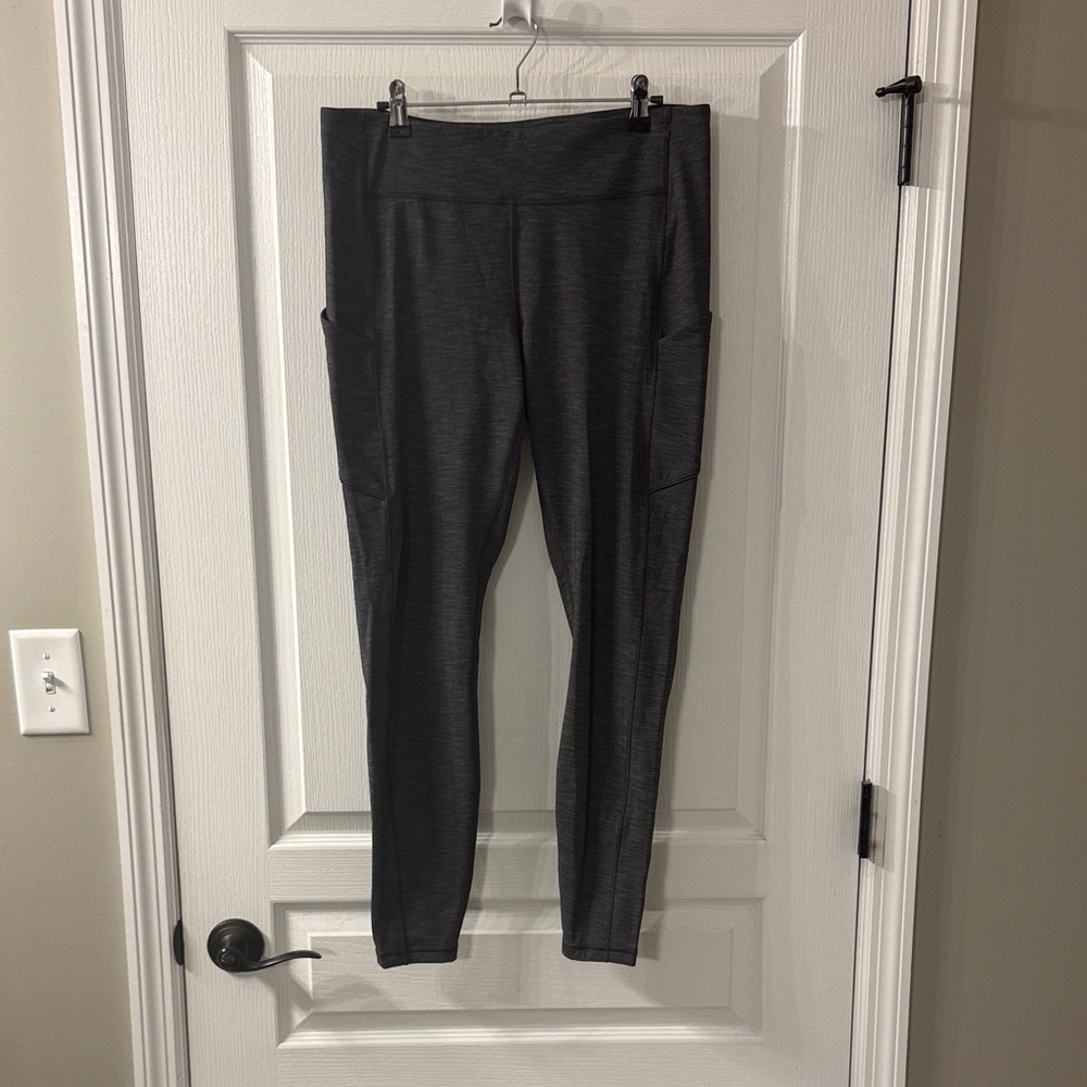 Charcoal High-Rise Lululemon Leggings Size 12 with pockets Excellent Condition!